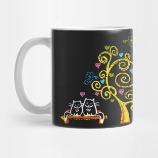 cute cat couple in love Mug